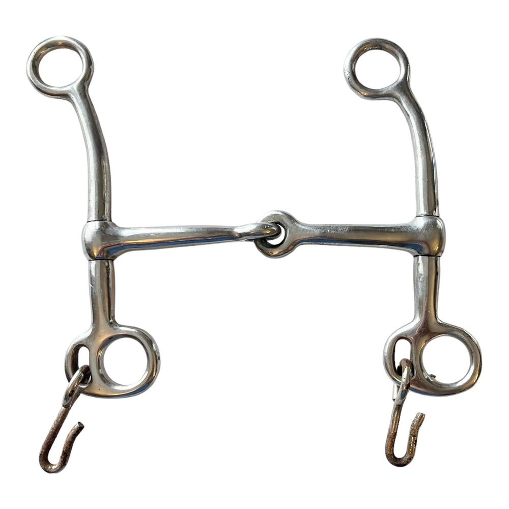 Tom Thumb Snaffle Bit 5.25" Mouth 6.5" Cheeks Horse Equine Tack Stainless Steel